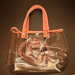 Stoney Clover Lane x Juicy Couture clear and pink tote